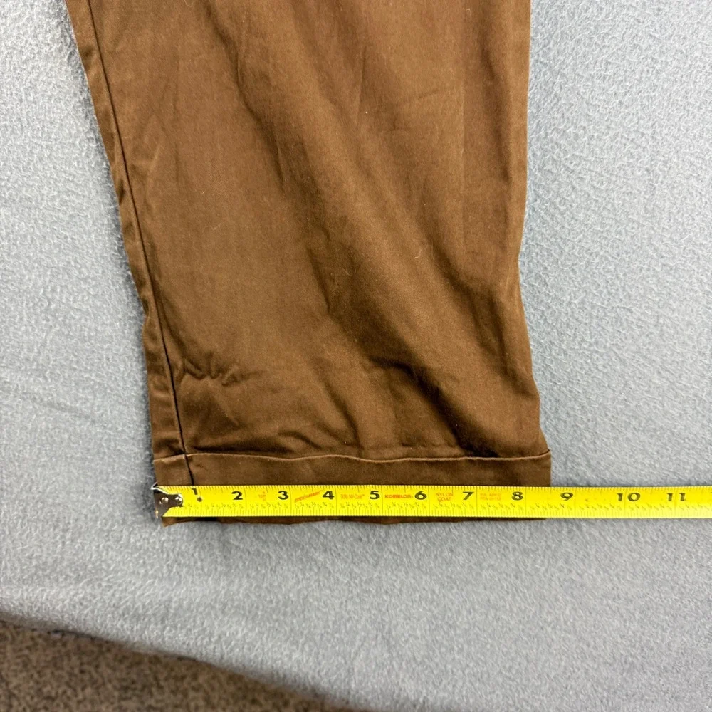 Vintage Polo Ralph Lauren Hammond Pants Men's 36x32 Brown Double Pleated Cuffed